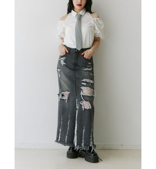 jouetie「カットアウトバルーンスリーブシャツ」|シャツ・ブラウス|