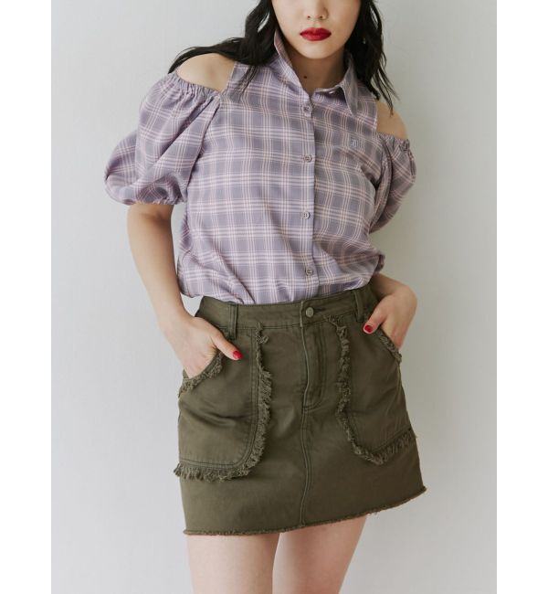 jouetie「カットアウトバルーンスリーブシャツ」|シャツ・ブラウス|