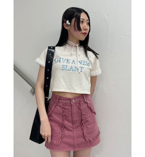 jouetie「メタルロゴレースフィットTシャツ」|Tシャツ・カットソー|