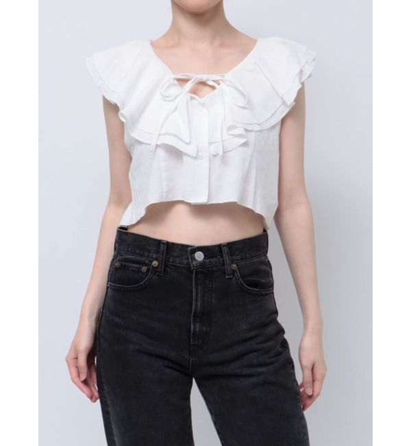 jouetie「エアリーフリルノースリブラウス【セットアップ対応】」|シャツ・ブラウス|