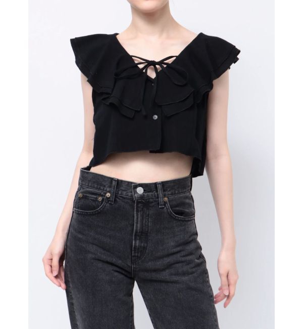 jouetie「エアリーフリルノースリブラウス【セットアップ対応】」|シャツ・ブラウス|