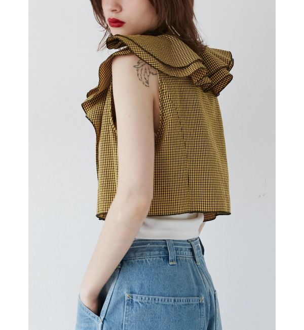 jouetie「エアリーフリルノースリブラウス【セットアップ対応】」|シャツ・ブラウス|