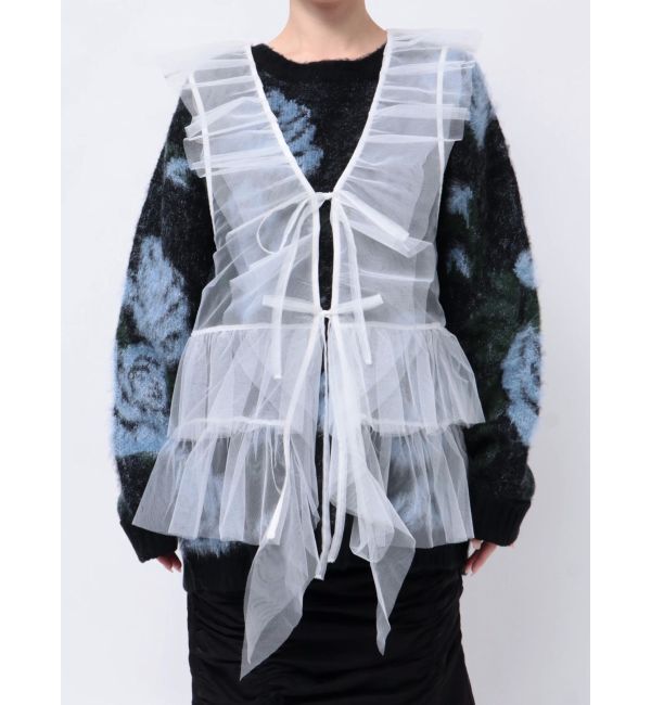 jouetie「チュールドレープフリルベスト」|シャツ・ブラウス|