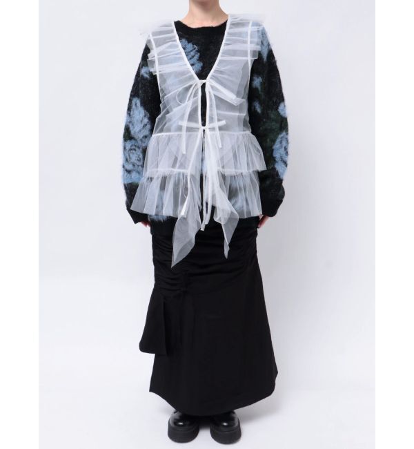 jouetie「チュールドレープフリルベスト」|シャツ・ブラウス|