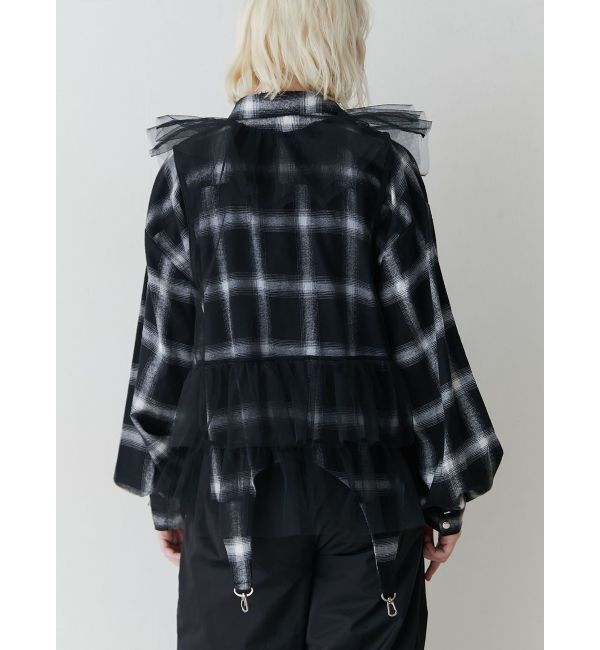 jouetie「チュールドレープフリルベスト」|シャツ・ブラウス|