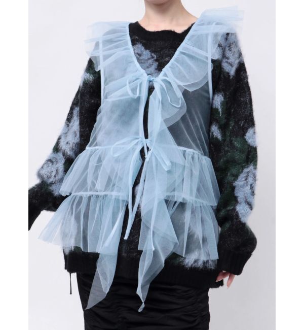 jouetie「チュールドレープフリルベスト」|シャツ・ブラウス|