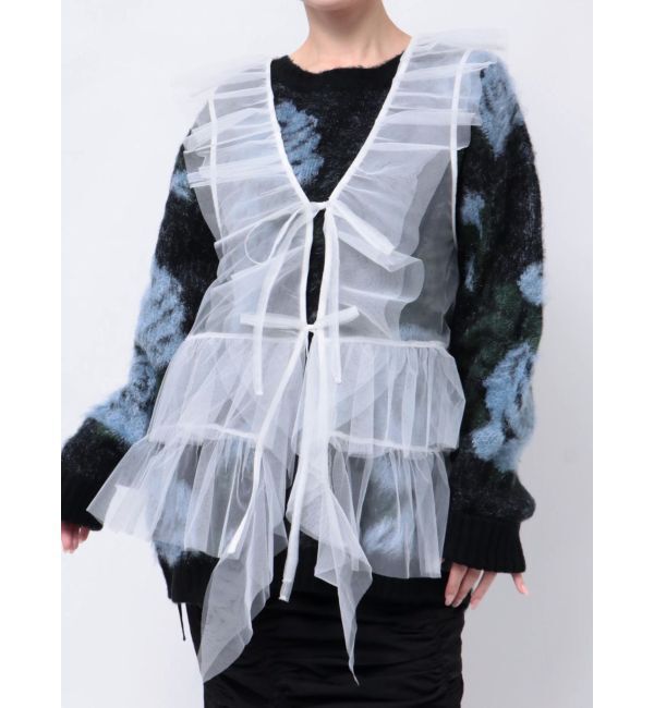 jouetie「チュールドレープフリルベスト」|シャツ・ブラウス|