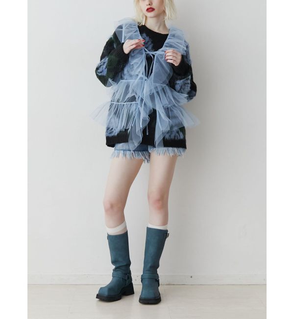 jouetie「チュールドレープフリルベスト」|シャツ・ブラウス|