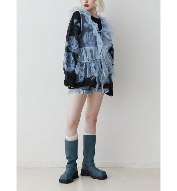 jouetie「チュールドレープフリルベスト」|シャツ・ブラウス|