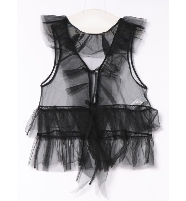 jouetie「チュールドレープフリルベスト」|シャツ・ブラウス|ブラック