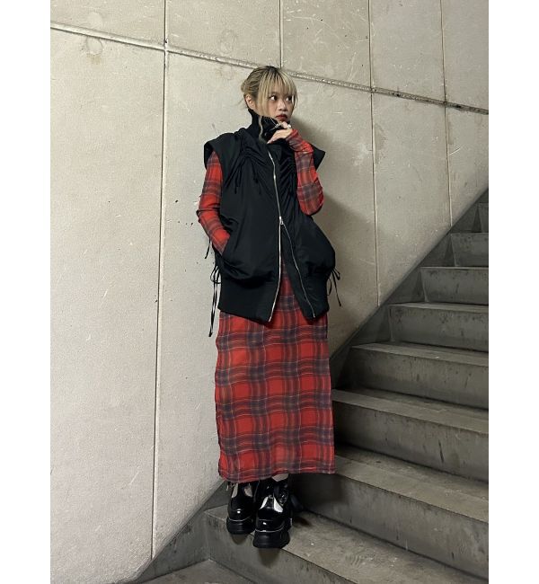 jouetie「ギャザーリボンMA-1ベスト」|ダウンベスト・ベスト|