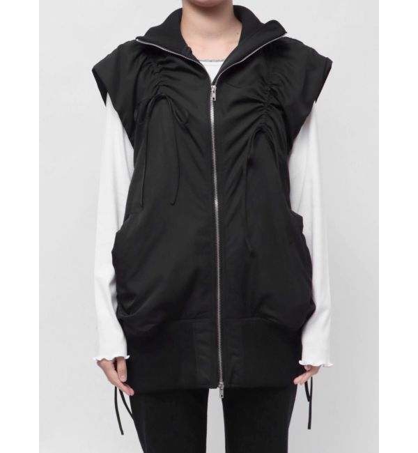 jouetie「ギャザーリボンMA-1ベスト」|ダウンベスト・ベスト|