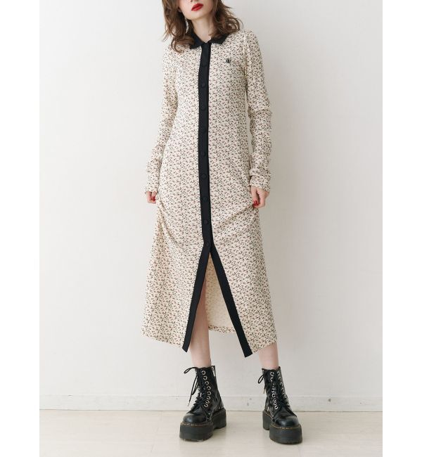 jouetie「【MILLER】バイカラーロングワンピース」|ワンピース|アイボリー