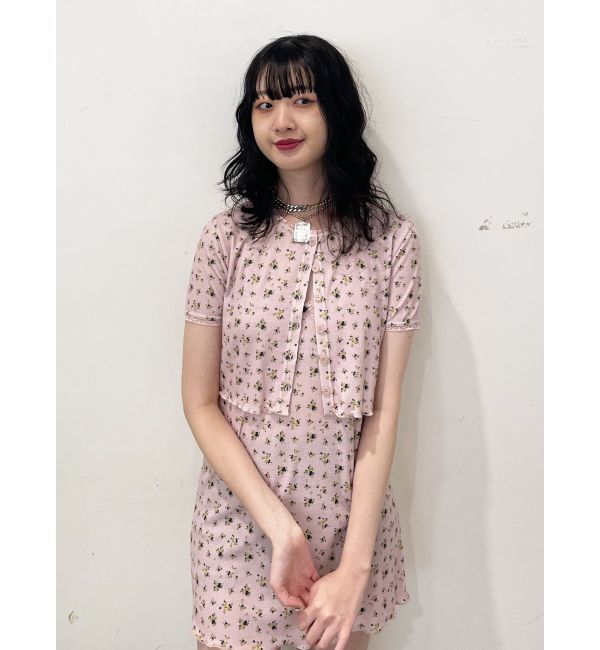 jouetie「ランジェリーフラワーキャミワンピース【セット対応】」|ワンピース|