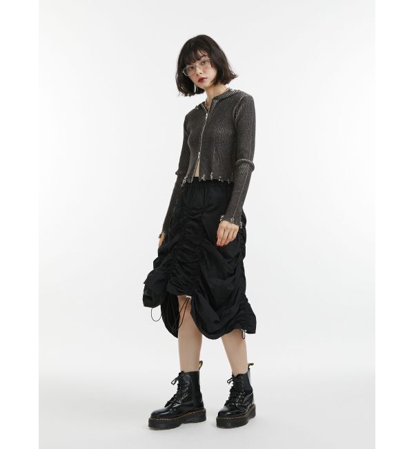 jouetie「アシメギャザーミディスカート」|スカート|