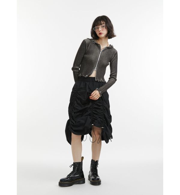 jouetie「アシメギャザーミディスカート」|スカート|