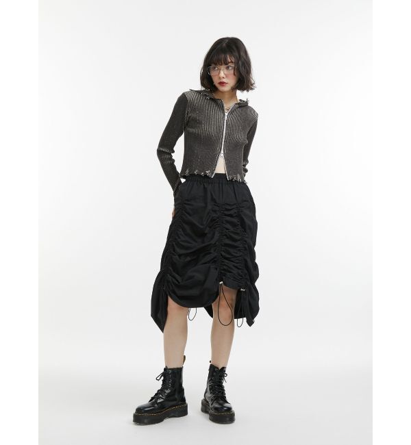 jouetie「アシメギャザーミディスカート」|スカート|