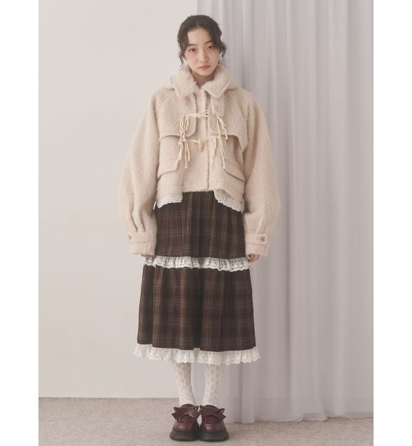 merry jenny「タックフリルミディスカート」|スカート|