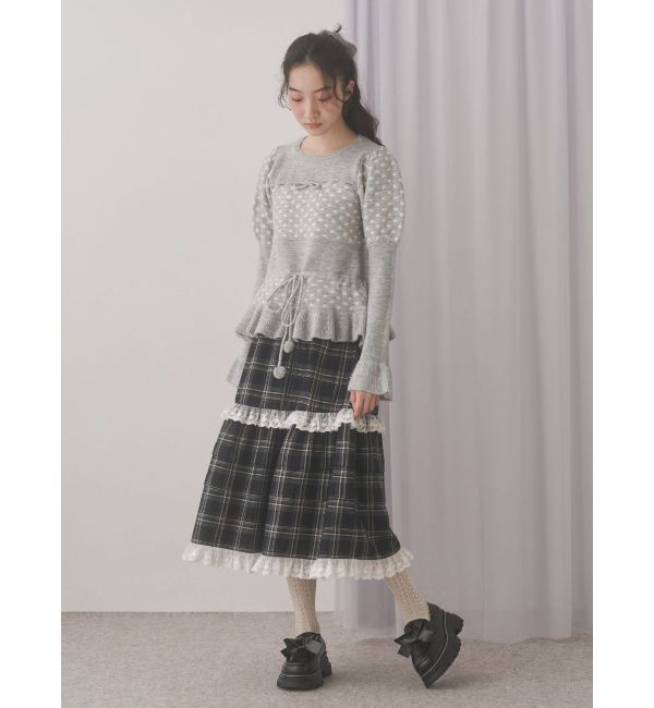 merry jenny「タックフリルミディスカート」|スカート|
