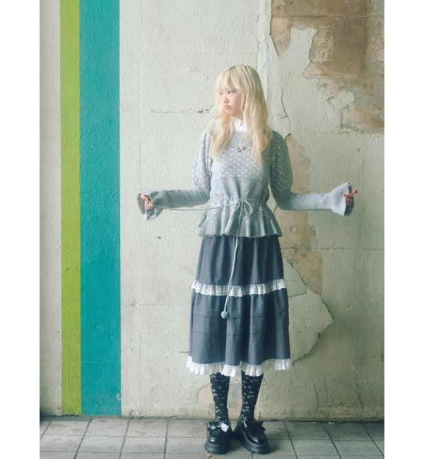 merry jenny「タックフリルミディスカート」|スカート|
