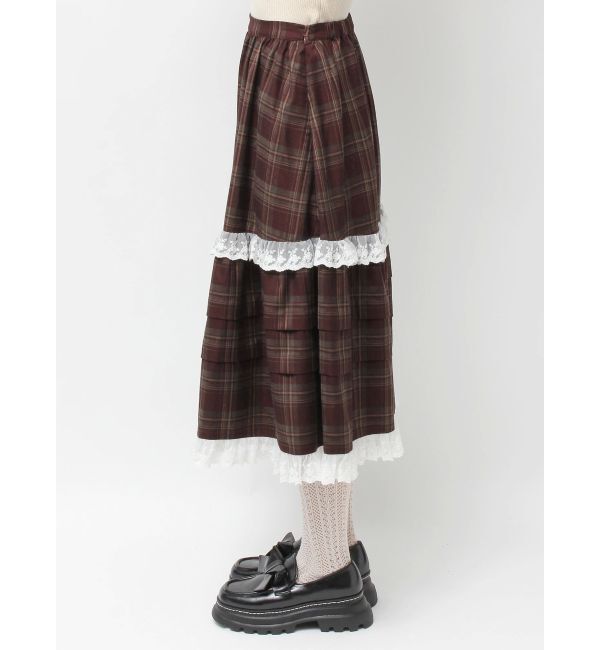 merry jenny「タックフリルミディスカート」|スカート|