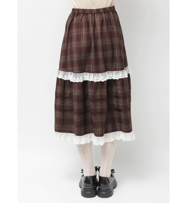 merry jenny「タックフリルミディスカート」|スカート|