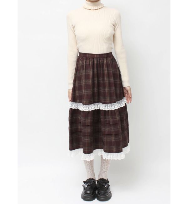 merry jenny「タックフリルミディスカート」|スカート|