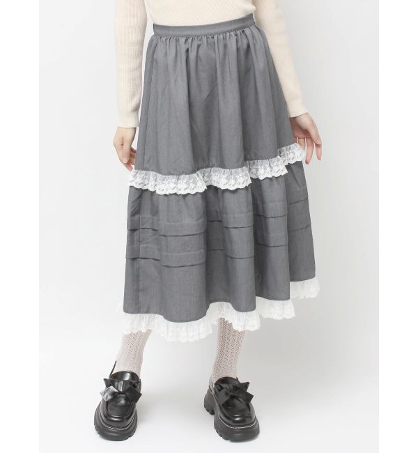 merry jenny「タックフリルミディスカート」|スカート|
