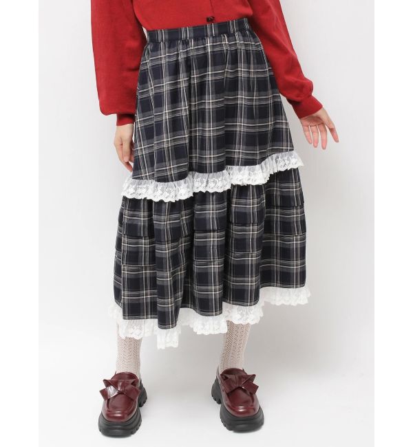 merry jenny「タックフリルミディスカート」|スカート|