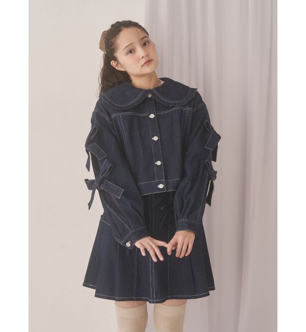 merry jenny「Bigリボンデニムジャケット」|デニムジャケット|
