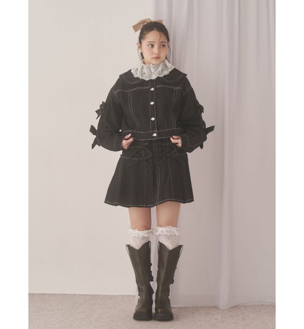 merry jenny「Bigリボンデニムジャケット」|デニムジャケット|