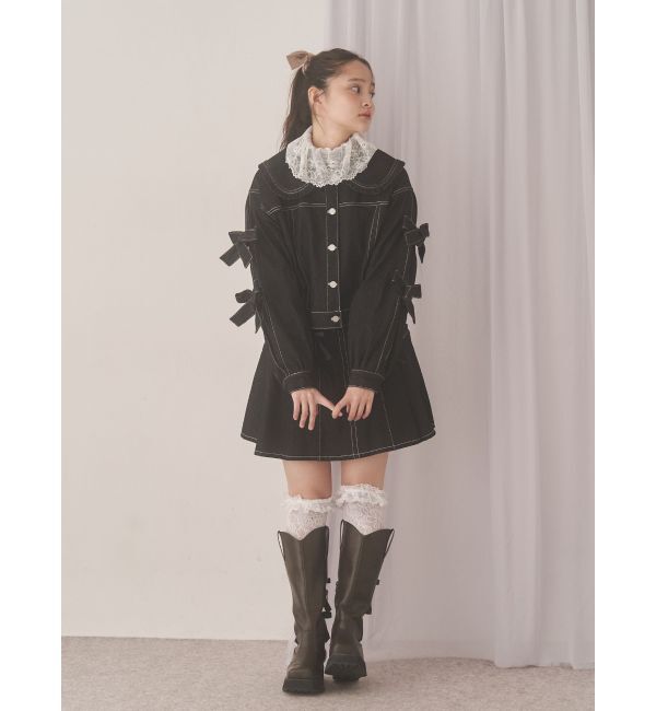 merry jenny「Bigリボンデニムジャケット」|デニムジャケット|