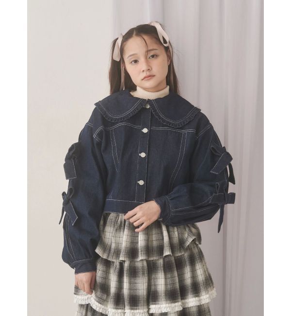 merry jenny「Bigリボンデニムジャケット」|デニムジャケット|