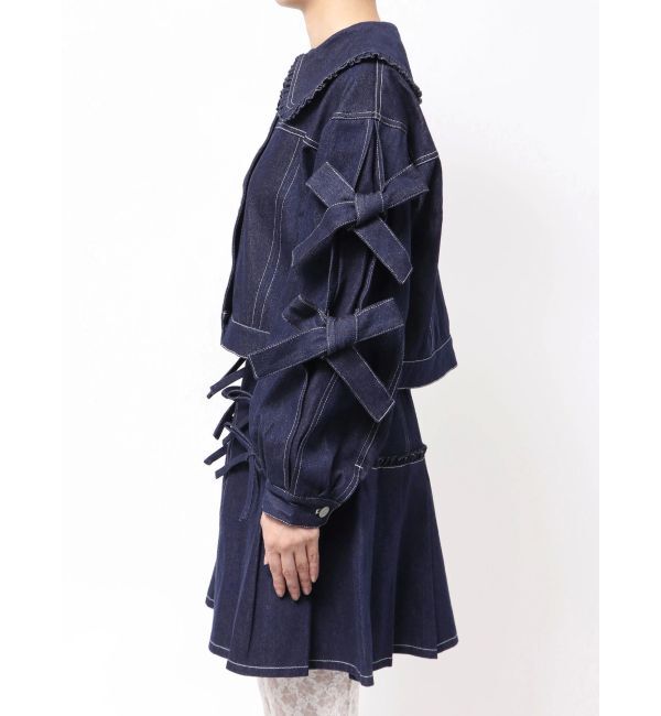 merry jenny「Bigリボンデニムジャケット」|デニムジャケット|