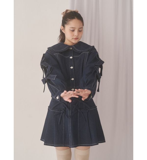 merry jenny「Bigリボンデニムジャケット」|デニムジャケット|