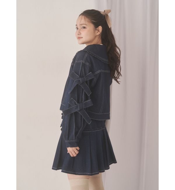 merry jenny「Bigリボンデニムジャケット」|デニムジャケット|