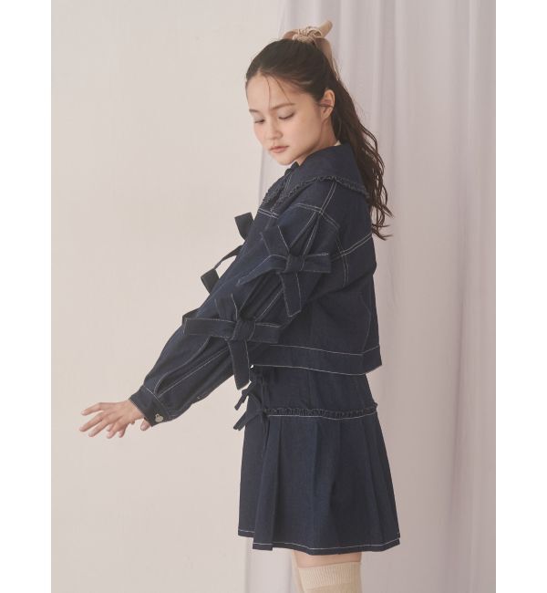 merry jenny「Bigリボンデニムジャケット」|デニムジャケット|