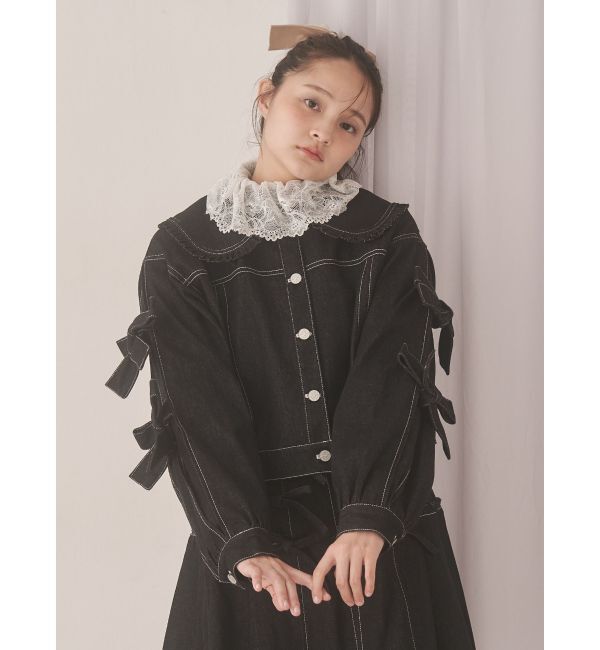 merry jenny「Bigリボンデニムジャケット」|デニムジャケット|