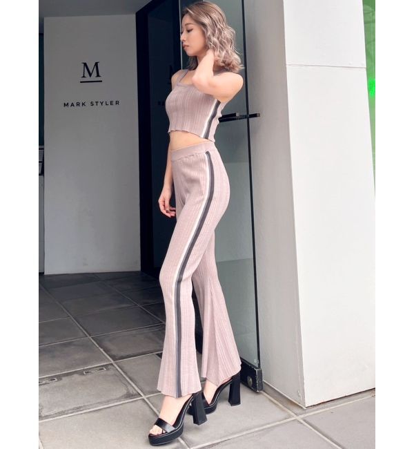 GYDA「サイドラインフレアニットパンツ【SETUP着用可】」|その他|