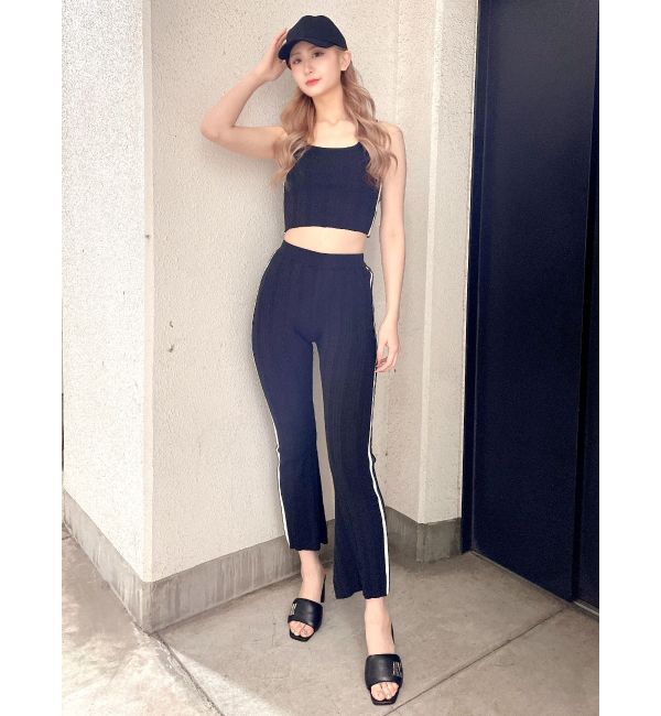 GYDA「サイドラインフレアニットパンツ【SETUP着用可】」|その他|