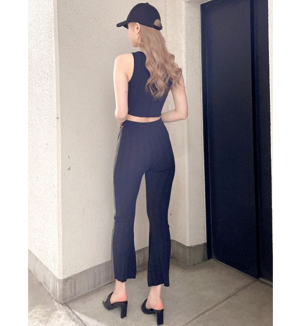 GYDA「サイドラインフレアニットパンツ【SETUP着用可】」|その他|