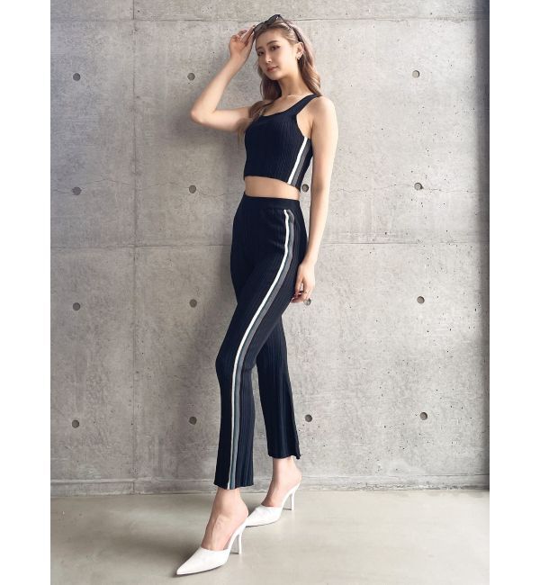 GYDA「サイドラインフレアニットパンツ【SETUP着用可】」|その他|