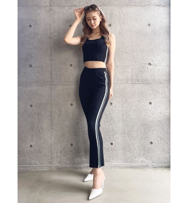 GYDA「サイドラインフレアニットパンツ【SETUP着用可】」|その他|