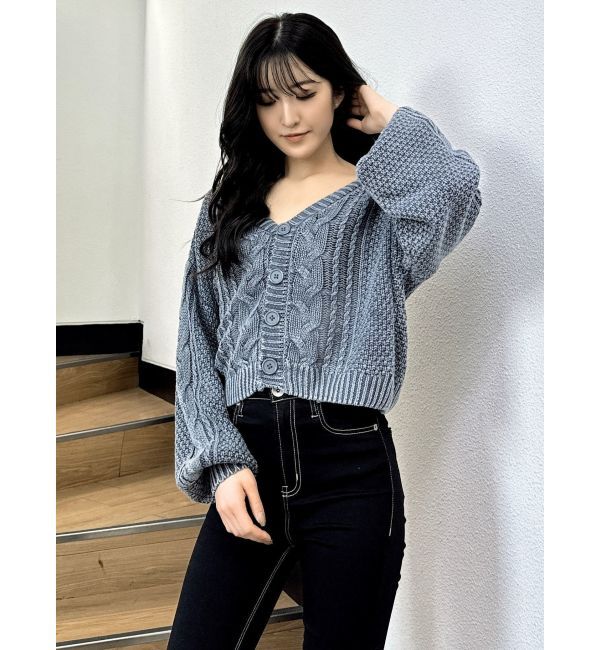 GYDA「2WAYブリーチBACKボタンニットトップス」|ニット・セーター|