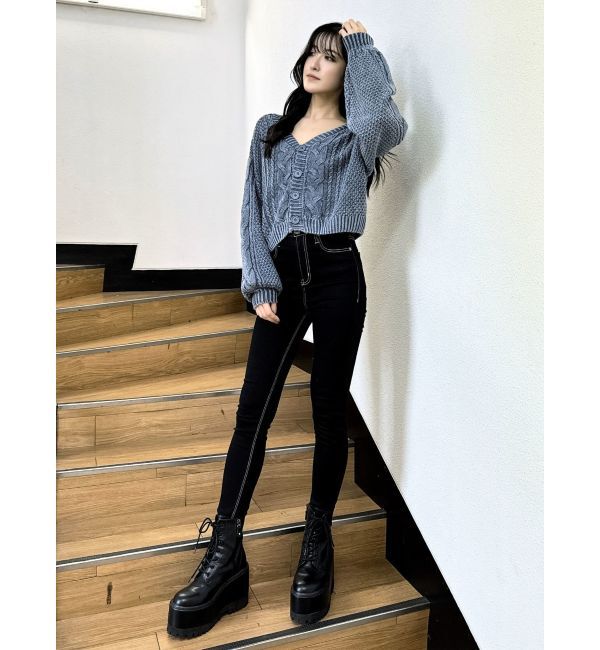 GYDA「2WAYブリーチBACKボタンニットトップス」|ニット・セーター|