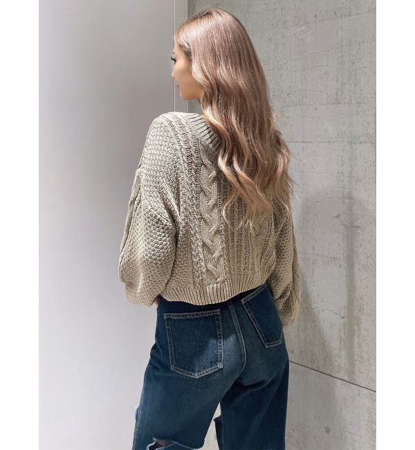GYDA「2WAYブリーチBACKボタンニットトップス」|ニット・セーター|