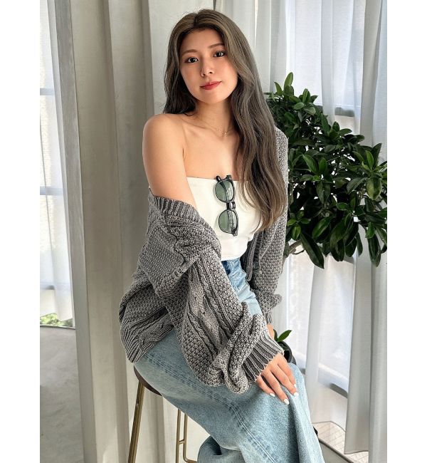 GYDA「2WAYブリーチBACKボタンニットトップス」|ニット・セーター|