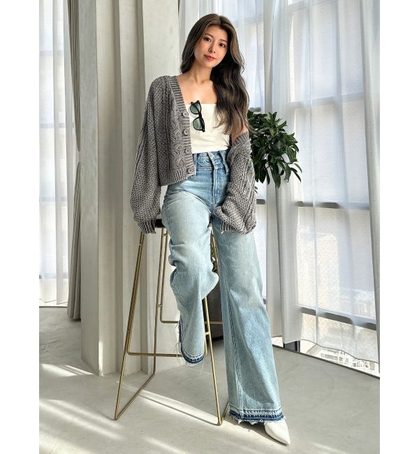 GYDA「2WAYブリーチBACKボタンニットトップス」|ニット・セーター|