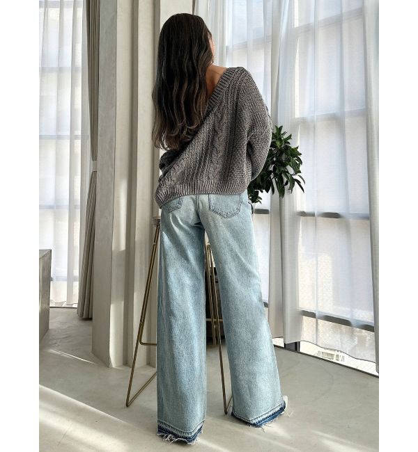 GYDA「2WAYブリーチBACKボタンニットトップス」|ニット・セーター|