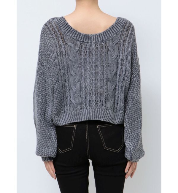 GYDA「2WAYブリーチBACKボタンニットトップス」|ニット・セーター|